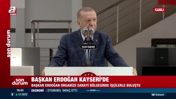 Başkan Erdoğan'dan Kayseri'de asgari ücret mesajı verdi!